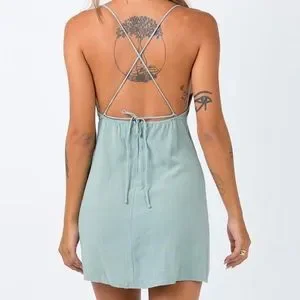 Princess Polly | Dresses | Mint Green Backless Dress | Poshmark